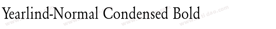 Yearlind-Normal Condensed Bold Italic字体转换